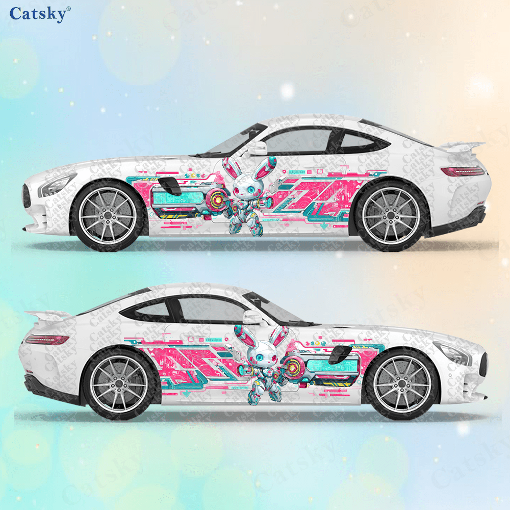 Tech Accessories For Car - 2 шт. наклеек Cyberpunk Line Tech
