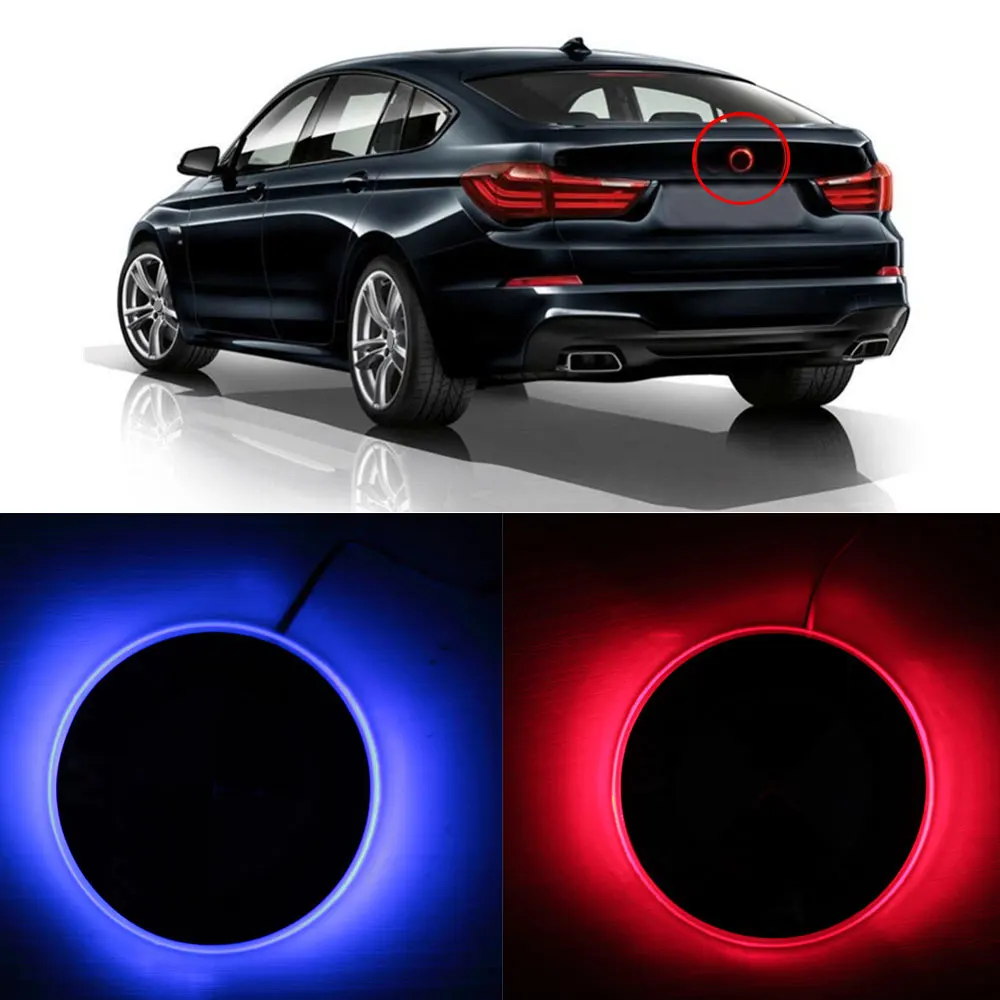 Tech Accessories For Car - Красный значок 82 мм, светодиодный свет,