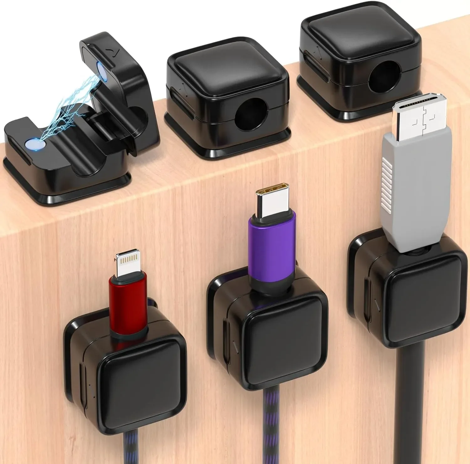 Desk Cable Clip - Мини-органайзер для кабелей, магнитный держатель, гладкий