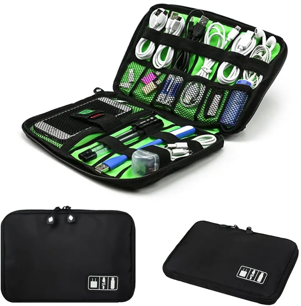 Tech Accessories Travel Bag - Набор сумок-органайзеров для хранения кабелей, чехол