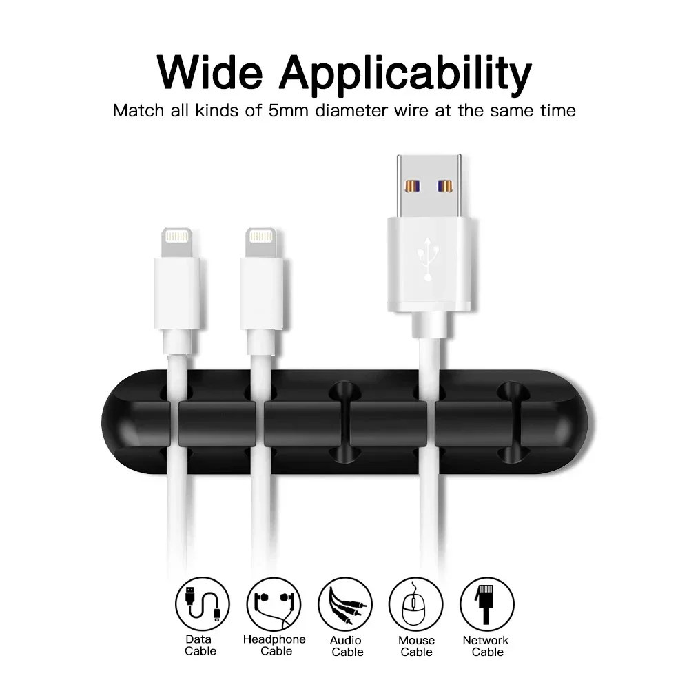 Клейкий держатель для кабелей, – обзор и цена Desk Cable Clip