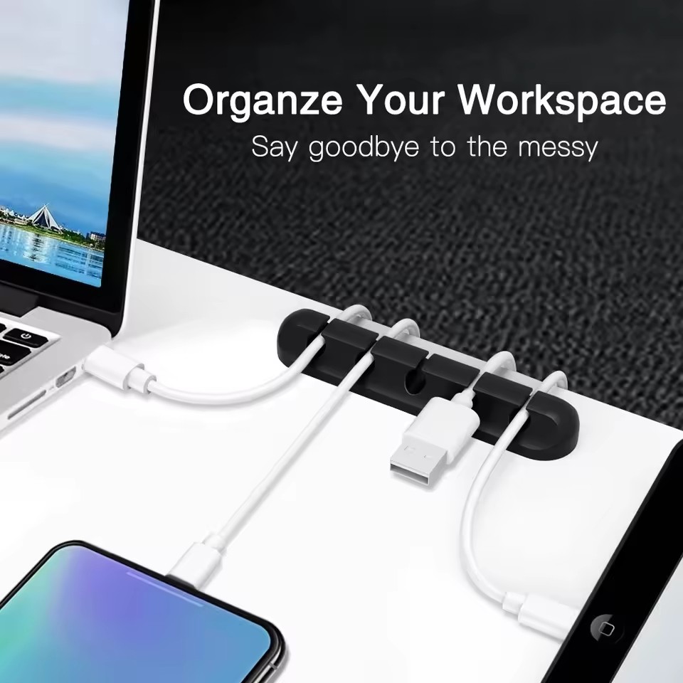 Силиконовый органайзер для USB – обзор и цена Desk Cable Clip