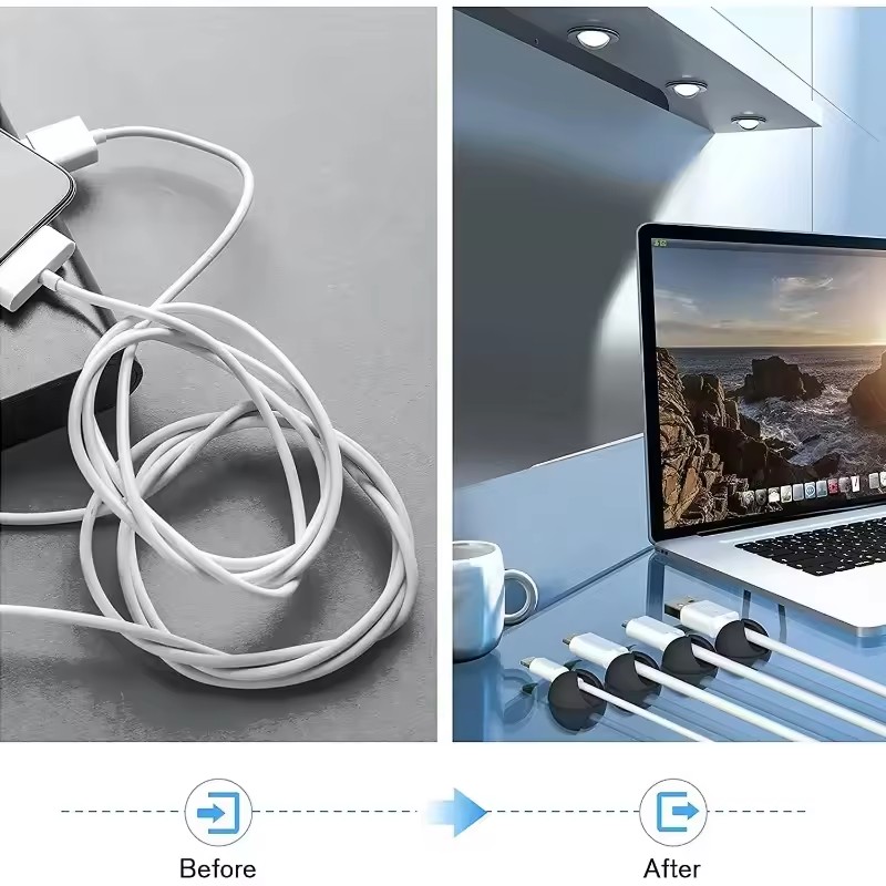 5/50 шт. Настольные/настенные  – обзор и цена Desk Cable Clip